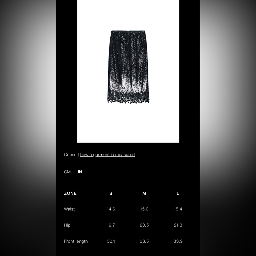 ZARA SEQUIN LONG SKIRT ZW COLLECTION - Picture 17 of 17